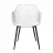 Scaun DP SL-7019~WHITE+BLACK LEG, Plastic, Alb, Negru