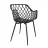 Scaun DP SL-7019~BLACK+BLACK LEG, Plastic, Metal, Black