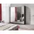 Dulap cu usi glisante Ambianta HAPPY 2.0 M, PAL melaminat, Grafit, 200x200x58.3