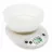 Cantar de bucatarie ESPERANZA COCONUT EKS007 WHITE WITH BOWL (1L), 5 kg, Plastic, Functia tara, Alb