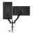 Suport pentru monitor AOC Arm for 2 monitors 13"-31.5" - AOC AD110DX with integrated USB Hub, Black, USB Hub: USB-C + USB3.0, Desk Clamp/Grommet, Aluminum structure, Gas spring, Height adjustment, Max.Load: 2-9kg, Tilt: '-90°~+85°, Swivel:180°, Rotation: 360°, Hidden cable m