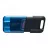 USB flash drive KINGSTON 128GB USB-С3.2 DATATRAVELER 80M, BLACK/BLUE, USB-C, CAP DESIGN, STYLISH SLIM PLASTIC CASING FITS, KEYRING LOOP (READ 200 MBYTE/S)