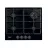 Варочная газовая панель Whirlpool TKRL 661 NB, 4 конфорки, Конфорка Wok, Закаленное стекло, Черный