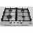 Plita incorporabila cu gaz WOLSER WL- 64G WHITE GLASS ECO, 4 arzatoare, 60 cm, Inox