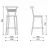 Scaun de bar DP MARCO HOKER CHROME V-4, Piele Ecologică, Negru