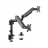 Suport pentru monitor GEMBIRD Arm for 2 monitors 17"-32" - Gembird MA-DA2P-01, Adjustable desk 2 displays mounting arm, Gas spring 2-9 kg, VESA 75/100, arm rotates, extends and retracts, tilts to change reading angles, and allows to rotate display from landscape-to-portrait mode