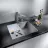 Placa de tocat Blanco SUBLINE, Sticlă, Argintiu, 435 x 240 x 21 mm