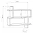 Полка MLAND PARALEL BOOKCASE - ANTHRACITE, Антрацит, 70 x 65.6 x 22