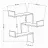 Полка MLAND LUKSA CORNER BOOKCASE - WHITE, Белый, 90 x 60 x 60