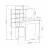 Masa de toaleta MLAND MUP DRESSING TABLE, PAL, Alb, Stejar