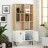 Шкаф MLAND BENE BOOKCASE, ЛДСП, Дуб, Белый