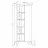 Dulap MLAND JEDDA BOOKCASE, PAL melaminat, Alb