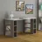 Masa de birou MLAND COLMAR WORKING TABLE - WHITE - LIGHT MOCHA, Mocha