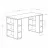 Masa de birou MLAND COLMAR WORKING TABLE - WHITE - LIGHT MOCHA, Mocha