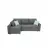 Canapea de colt MLAND PRZEMEK IV FANCY 20 RAIN 30 SORO 93 240X138X89, 120KG, Gri