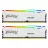 Модуль памяти KINGSTON 32GB (Kit of 2*16GB) DDR5-5600 FURY® Beast DDR5 White RGB EXPO, PC44800, CL36, 2Rx8, 1.25V, Auto-overclocking, Asymmetric WHITE Large heat spreader, Dynamic RGB effects featuring HyperX Infrared Sync technology, AMD® EXPO v1.0 and Intel® Ex