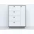 Comoda Emobite CU SERTARE, Alb, 110 x 90 x 50