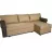 Угловой диван Mobilier
 "Victoria Clasic" Lux 09+Haiti 05 PIK 1, Светло-коричневый, 255x155x76