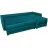 Canapea de colt Mobilier
 "VICTORIA-5" ONTARIO37+MANILA37, Turcoaz, 235x155x73