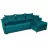 Canapea de colt Mobilier
 "VICTORIA-5" ONTARIO37+MANILA37, Turcoaz, 235x155x73