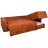 Canapea de colt Mobilier
 "VICTORIA NEO" RINALDI 23, Oranj, 255x160x75
