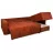 Canapea de colt Mobilier
 "VICTORIA NEO" RINALDI 24, Rosu, 255x160x75