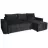 Canapea de colt Mobilier
 "VICTORIA NEO" RINALDI 27, Negru, 255x160x75