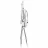 Scaun de masa Mobilier
 POLINI KIDS 152 STELE, Plastic, Gri, Alb