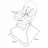 Scaun de masa Mobilier
 POLINI KIDS 152 STELE, Plastic, Gri, Alb