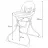 Scaun de masa Mobilier
 POLINI KIDS 152 STELE, Plastic, Gri, Alb