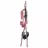 Scaun de masa Polini kids 252 CATELUS, PVC, Alb, Roz