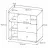 Comoda Mobilier
 POLINI KIDS SKY 5085, Gri, Albastru, 90x50x90
