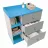 Comoda Mobilier
 POLINI KIDS SKY 5085, Gri, Albastru, 90x50x90