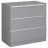 Comoda Mobilier
 POLINI KIDS SIMPLE 1980, Alb, Gri, 80x50.5x79.7