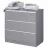 Comoda Mobilier
 POLINI KIDS SIMPLE 1980, Alb, Gri, 80x50.5x79.7