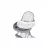 Scaun de masa Polini kids 252 UNICORN CURCUBEU, Gri
