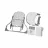 Scaun de masa Polini kids 252 UNICORN CURCUBEU, Gri