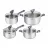 Cratita Tefal G712S855, 1.5 l, 2.2 l., 3 l., 5.3 l. 16 cm, 18 cm., 20 cm., 24 cm. Oțel inoxidabil