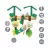 Jucarie educativa BabyOno 1473 PENTRU CARUCIOR TEDDY THE GARDENER 0+