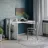 Masa de birou Showdeko LOYD, Alb, Moka deschis, 141x60x73.5