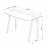 Masa de birou Showdeko LUTON, Alb, Gri retro, 120x75x46