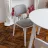 Стул DP Lula Ткань Malmo 90+White Legs, Белый, Серый