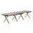 Стол DP Madrid Natural Wood+Black Legs, Натуральное дерево, Черный, 160/360x100x79