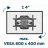 Suport perete GEMBIRD TV-WALL MOUNT FOR 32-75" "WM-75ST-01", Full motion double arm, max.45 kg, Wall distance 49 - 491mm, max. VESA 600 x 400, Black