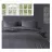 Lenjerie de pat REMAX CUVERTURĂ DE PLAPUMĂ, CEARCEAF + 2 FEȚE DE PERNĂ, 1 Persoana, Straip satin, Grafit