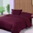Lenjerie de pat REMAX CUVERTURĂ DE PLAPUMĂ, CEARCEAF + 2 FEȚE DE PERNĂ, 1 Persoana, Straip satin, Bordo
