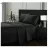 Lenjerie de pat REMAX CUVERTURĂ DE PLAPUMĂ, CEARCEAF + 2 FEȚE DE PERNĂ, 2 persoane, Straip satin, Negru