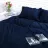 Lenjerie de pat REMAX EURO 1, 2 persoane Euro, Satin, Albastru