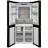 Frigider SHARP SBS SJ-NFA35IHDBD-EU, 487 l, Negru, D