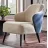 Fotoliu Dogtas ALLEGRA ARMCHAIR WOODEN (FIXED LEG) GK:6665PZ/SA:6667PZ/AR:SIYAH, BEIGE, Velvet